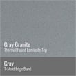 Commercial Thermal Fused Wood Laminate Top Collaborative Desk Gray