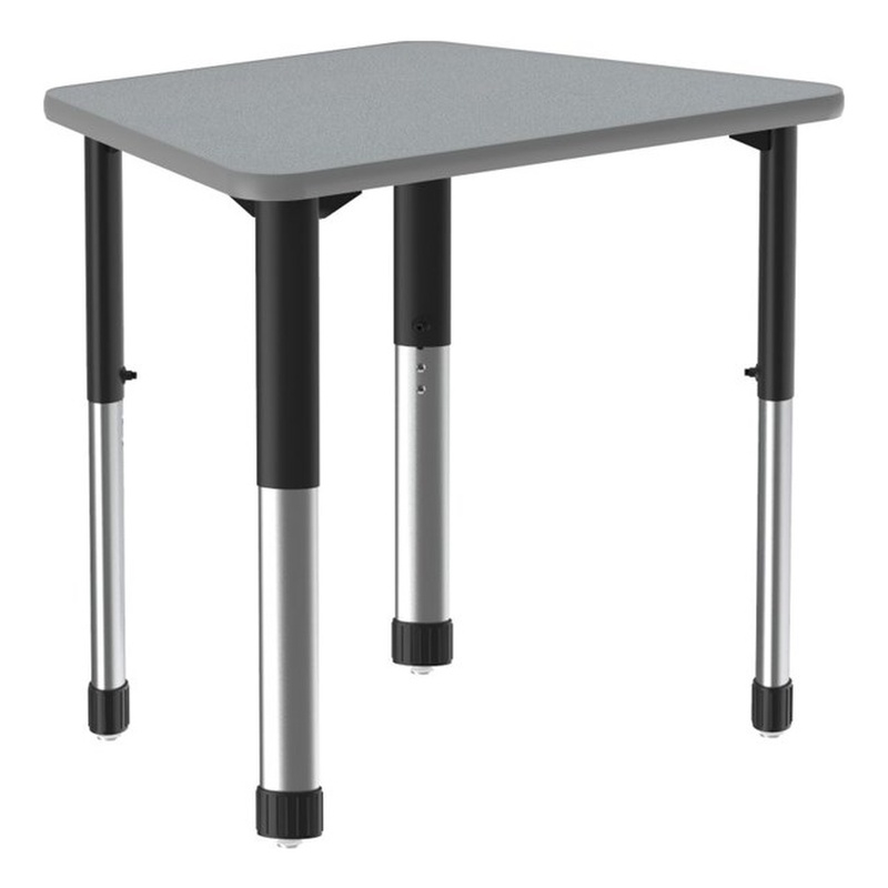 Commercial Thermal Fused Wood Laminate Top Collaborative Desk Gray