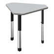 Commercial Thermal Fused Wood Laminate Top Collaborative Desk Gray