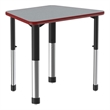 Commercial Thermal Fused Wood Laminate Top Collaborative Desk Gray