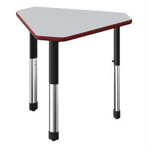Commercial Thermal Fused Wood Laminate Top Collaborative Desk Gray