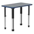 Commercial Thermal Fused Wood Laminate Top Collaborative Desk Gray