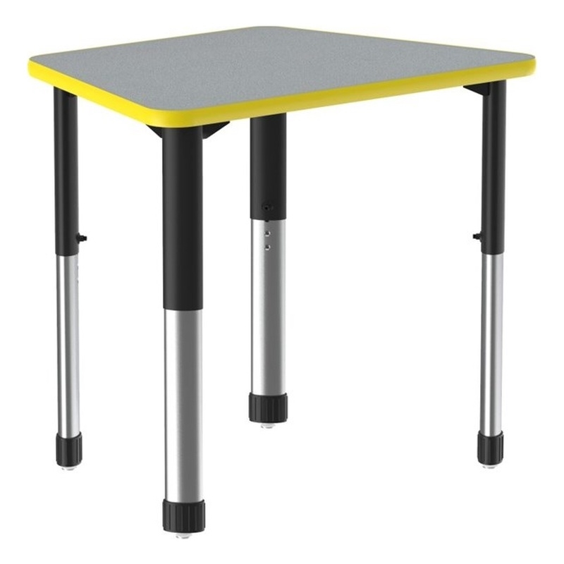 Commercial Thermal Fused Wood Laminate Top Collaborative Desk Gray