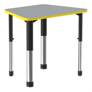 Commercial Thermal Fused Wood Laminate Top Collaborative Desk Gray