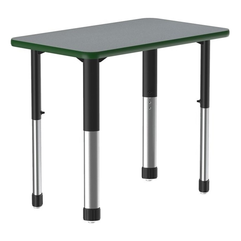 Commercial Thermal Fused Wood Laminate Top Collaborative Desk Gray