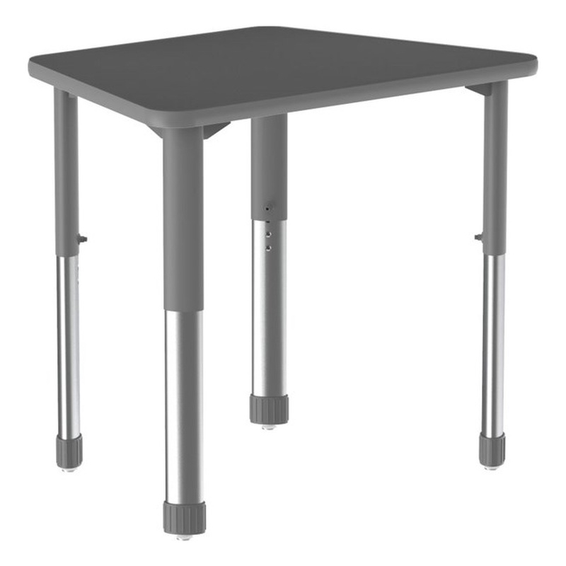 Commercial Thermal Fused Wood Laminate Top Collaborative Desk Black
