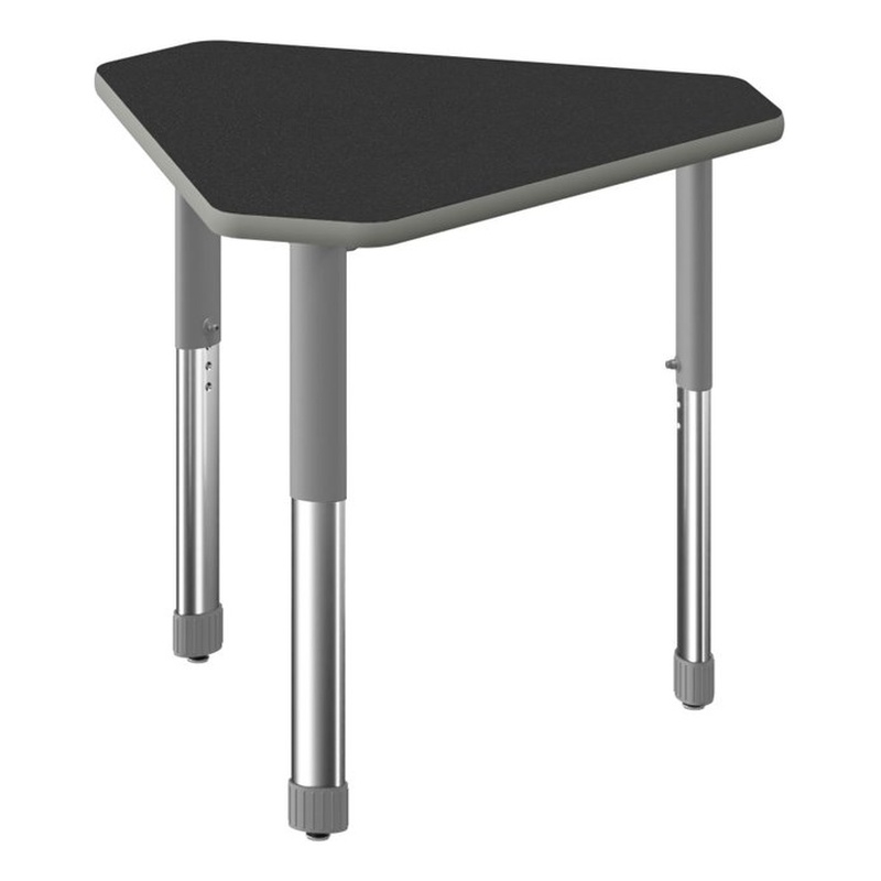 Commercial Thermal Fused Wood Laminate Top Collaborative Desk Black