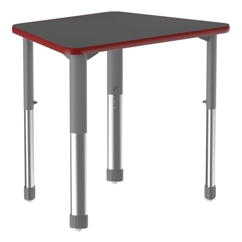 Commercial Thermal Fused Wood Laminate Top Collaborative Desk Black
