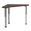 Commercial Thermal Fused Wood Laminate Top Collaborative Desk Black