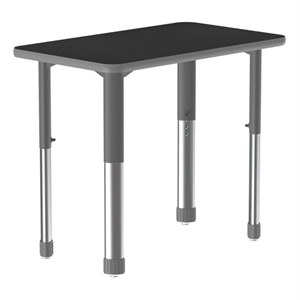 Commercial Thermal Fused Wood Laminate Top Collaborative Desk Black