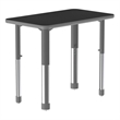 Commercial Thermal Fused Wood Laminate Top Collaborative Desk Black