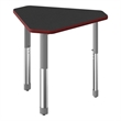 Commercial Thermal Fused Wood Laminate Top Collaborative Desk Black