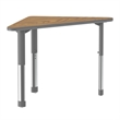Commercial Thermal Fused Wood Laminate Top Collaborative Desk Oak