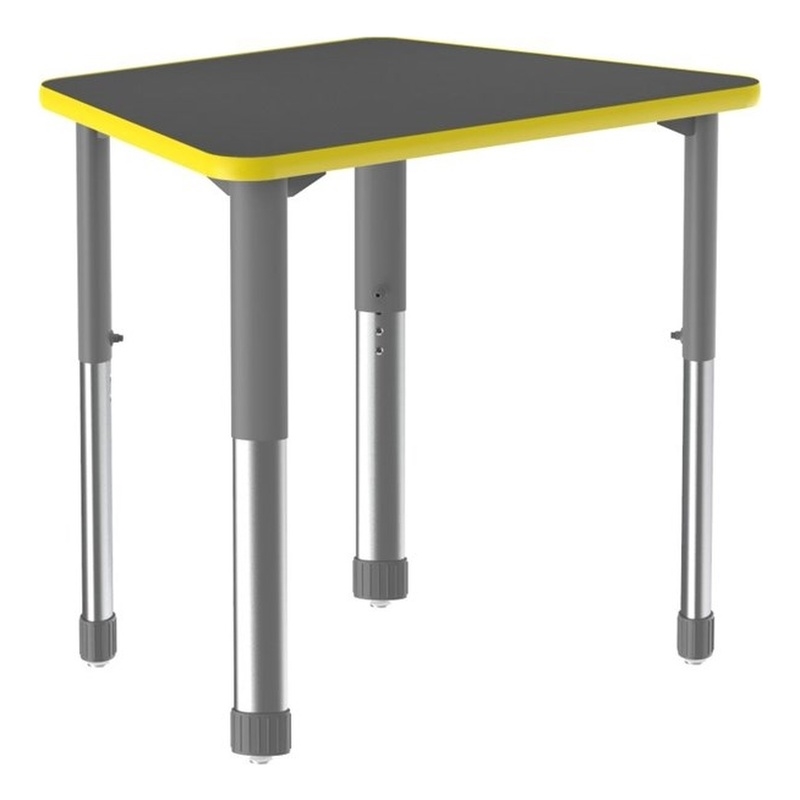 Commercial Thermal Fused Wood Laminate Top Collaborative Desk Black