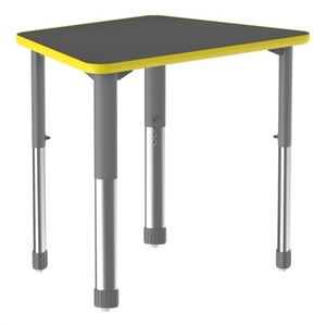 Commercial Thermal Fused Wood Laminate Top Collaborative Desk Black