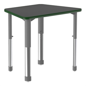 Commercial Thermal Fused Wood Laminate Top Collaborative Desk Black