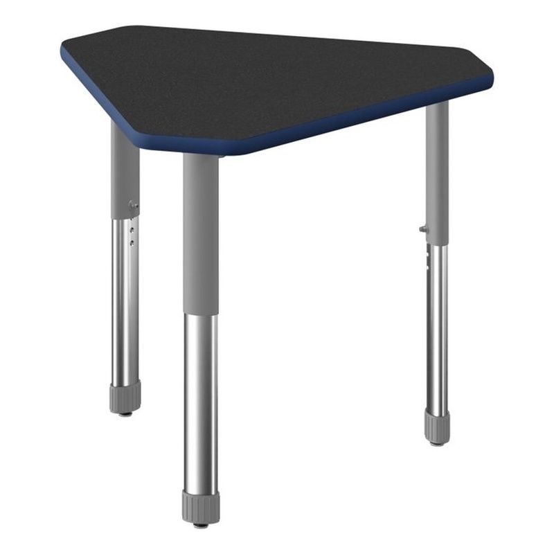 Commercial Thermal Fused Wood Laminate Top Collaborative Desk Black