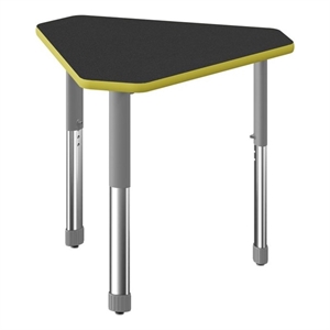 Commercial Thermal Fused Wood Laminate Top Collaborative Desk Black