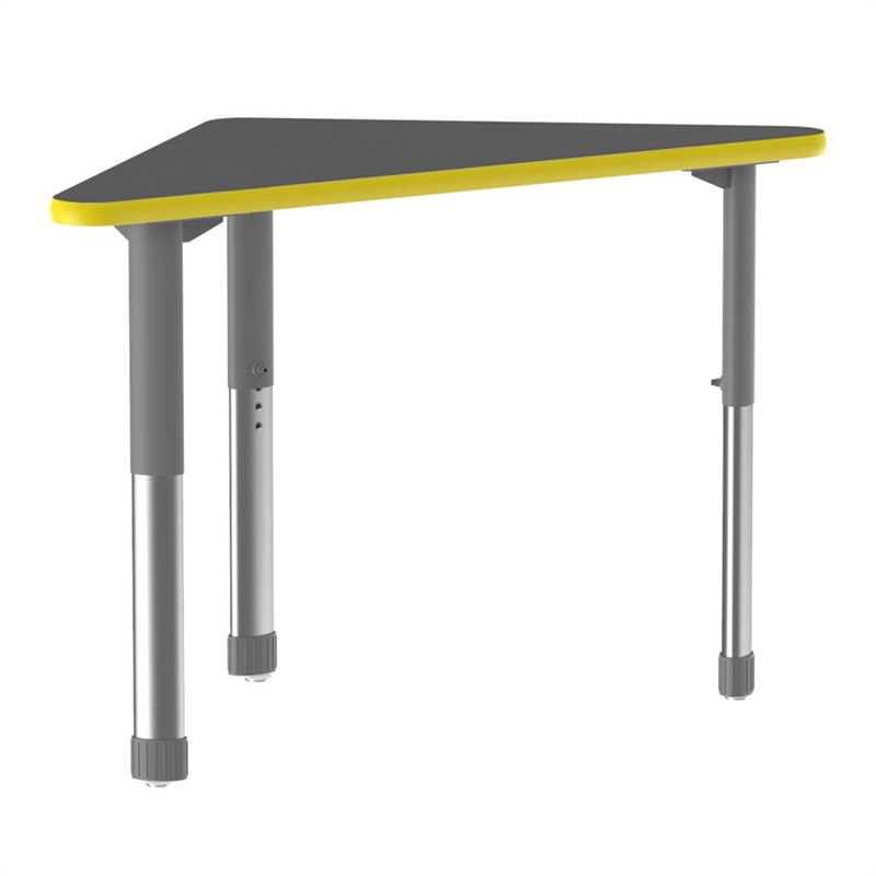 Commercial Thermal Fused Wood Laminate Top Collaborative Desk Black