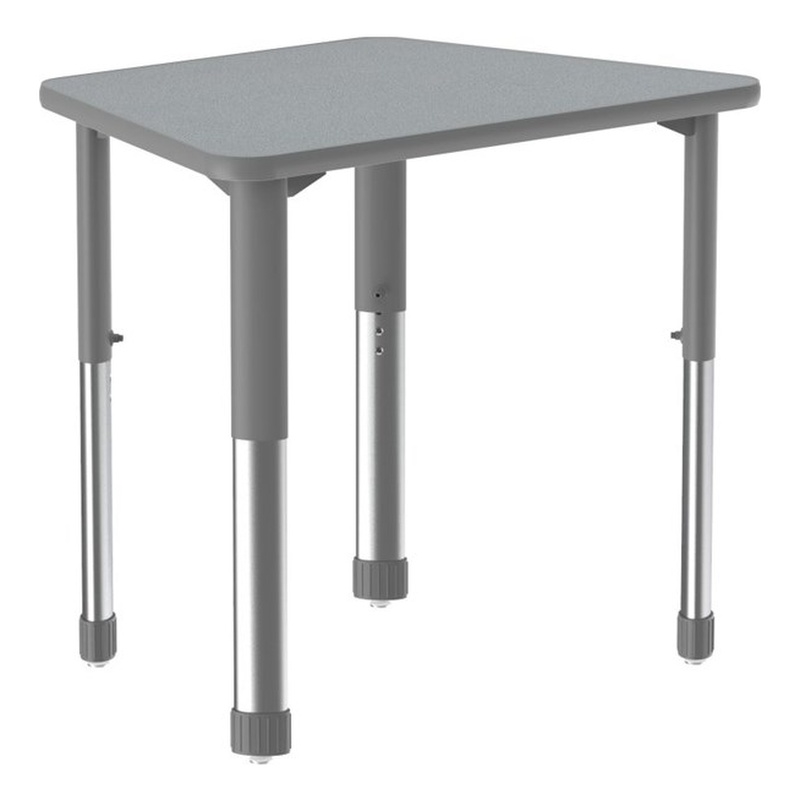 Commercial Thermal Fused Wood Laminate Top Collaborative Desk Gray