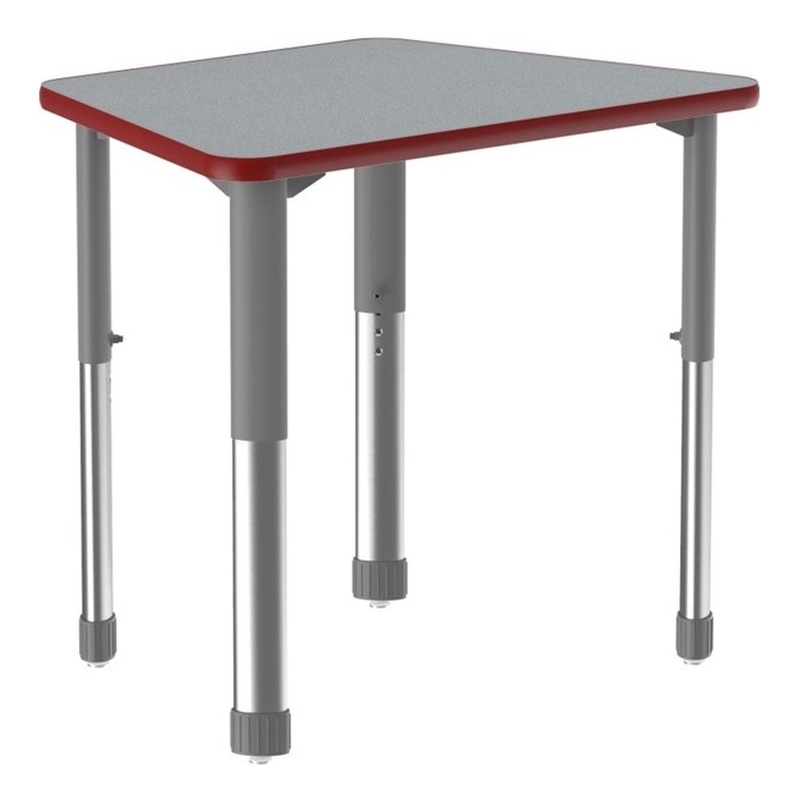 Commercial Thermal Fused Wood Laminate Top Collaborative Desk Gray