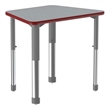 Commercial Thermal Fused Wood Laminate Top Collaborative Desk Gray