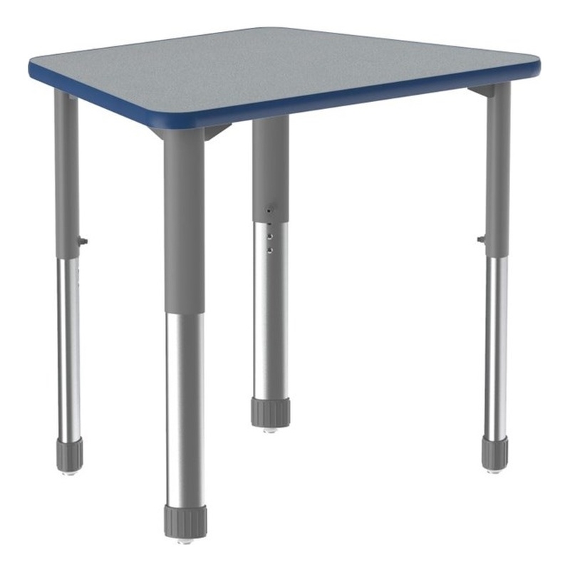 Commercial Thermal Fused Wood Laminate Top Collaborative Desk Gray