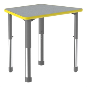 Commercial Thermal Fused Wood Laminate Top Collaborative Desk Gray