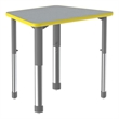 Commercial Thermal Fused Wood Laminate Top Collaborative Desk Gray