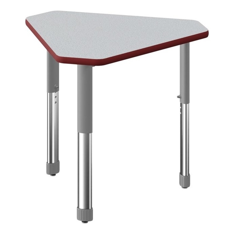 Commercial Thermal Fused Wood Laminate Top Collaborative Desk Gray