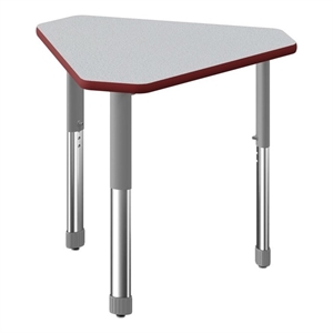 Commercial Thermal Fused Wood Laminate Top Collaborative Desk Gray