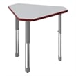 Commercial Thermal Fused Wood Laminate Top Collaborative Desk Gray