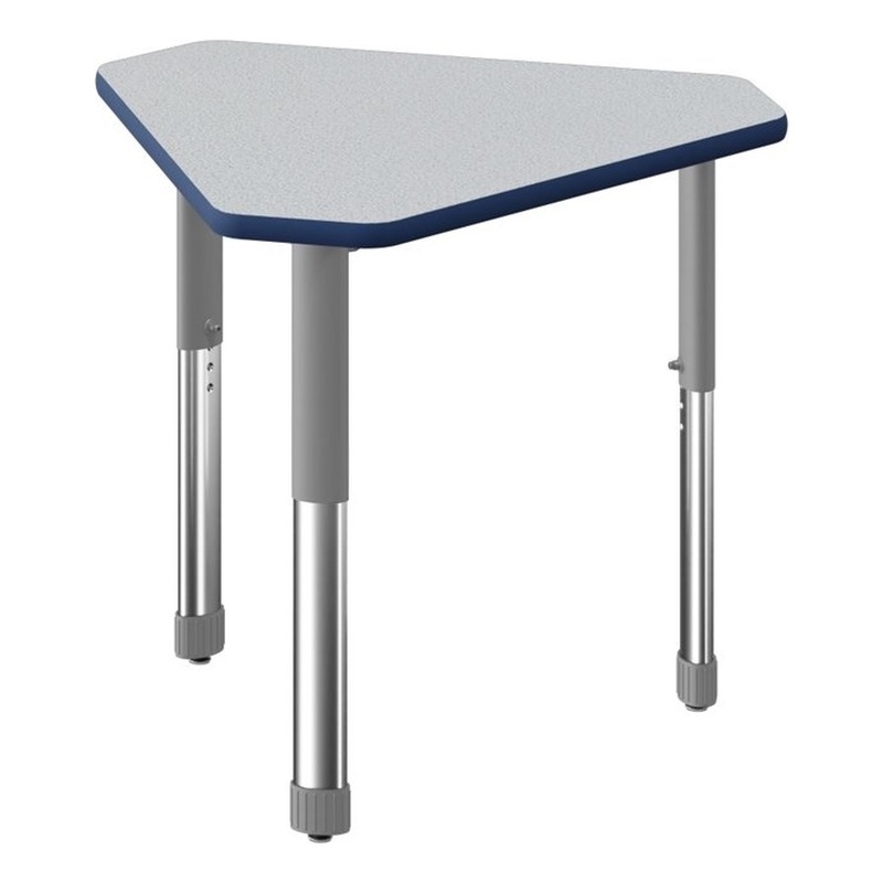 Commercial Thermal Fused Wood Laminate Top Collaborative Desk Gray