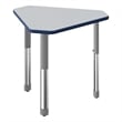 Commercial Thermal Fused Wood Laminate Top Collaborative Desk Gray
