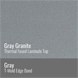 Commercial Thermal Fused Wood Laminate Top Collaborative Desk Gray