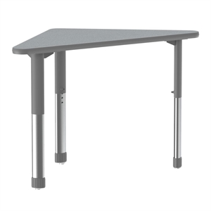 Commercial Thermal Fused Wood Laminate Top Collaborative Desk Gray