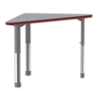 Commercial Thermal Fused Wood Laminate Top Collaborative Desk Gray