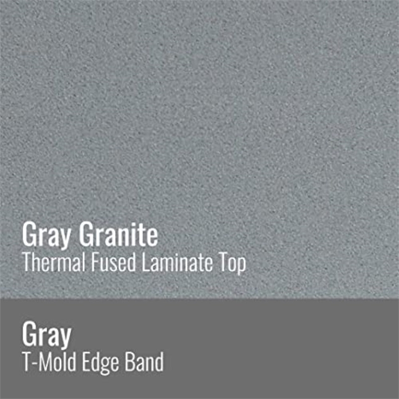 Commercial Thermal Fused Wood Laminate Top Collaborative Desk Gray