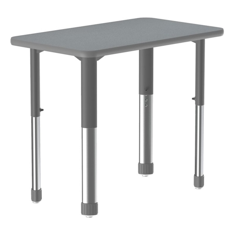 Commercial Thermal Fused Wood Laminate Top Collaborative Desk Gray