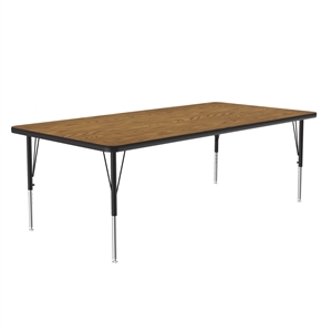 Correll 36x60&quot Top Bar Stool/Standing Height Activity Table in Oak