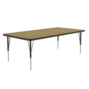 Correll 36x60&quot Top Bar Stool/Standing Height Activity Table in Maple