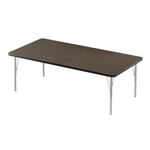 Correll 36x60&quot Top Bar Stool/Standing Height Activity Table in Walnut