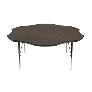 Correll 60&quot Econoline Melamine Flower Activity Table in Walnut
