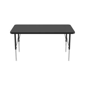 Correll 24x60&quot Econoline Melamine Activity Table in Black