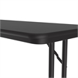 Correll 18x72 Laminate Folding Seminar Table with Off-Set Leg in Black Granite
