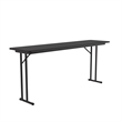 Correll 18x96 Laminate Folding Seminar Table with Off-Set Leg in Black Granite
