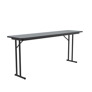 Correll 18x96 Laminate Folding Seminar Table with Off-Set Leg in Gray Granite
