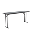 Correll 18x96 Laminate Folding Seminar Table with Off-Set Leg in Gray Granite