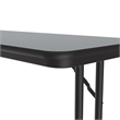 Correll 24x72 Laminate Folding Seminar Table with Off-Set Leg in Gray Granite