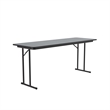 Correll 24x96 Laminate Folding Seminar Table with Off-Set Leg in Gray Granite